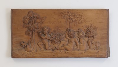 Lot 322A - A carved wooden plaque