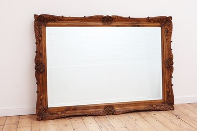 Lot 462 - A large carved beech framed mirror