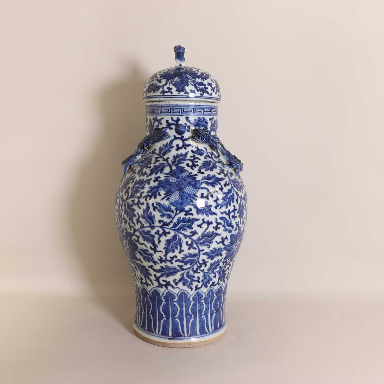 Lot 30 - A Chinese blue and white vase and cover