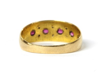 Lot 1030 - A Victorian 15ct gold ruby and split pearl ring