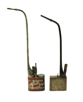 Lot 63 - Two Chinese brass water pipes