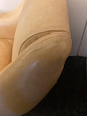 Lot 543 - A 'Balzac' chair and footstool