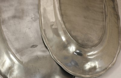 Lot 92 - Two Kayserzinn pewter oval trays