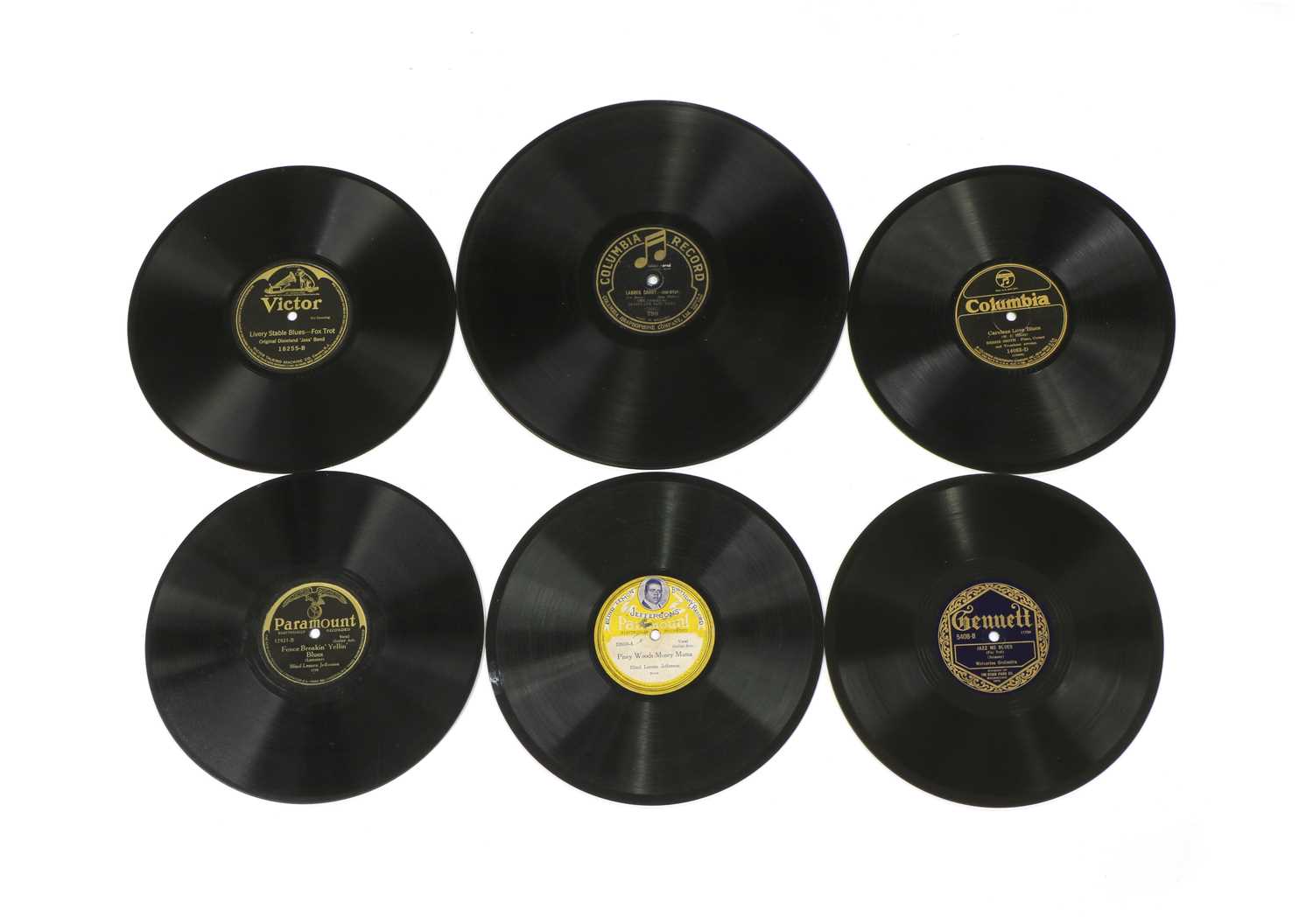 Lot 60 - Rare group of mixed Shellac Blues/Jazz records (6)
