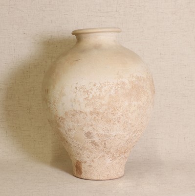 Lot 4 - A Chinese white-glazed jar