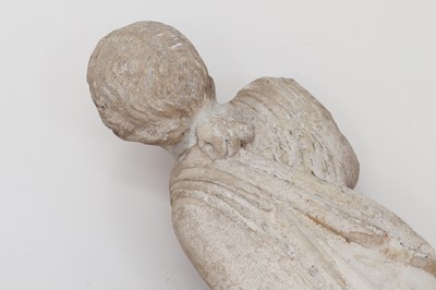 Lot 90 - A fragmentary Roman-style carved marble figure of a female