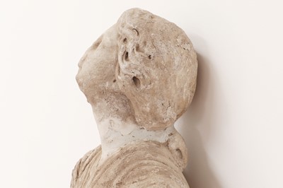 Lot 90 - A fragmentary Roman-style carved marble figure of a female
