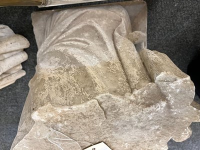 Lot 90 - A fragmentary Roman-style carved marble figure of a female