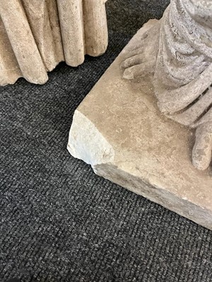 Lot 90 - A fragmentary Roman-style carved marble figure of a female