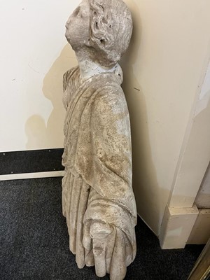 Lot 90 - A fragmentary Roman-style carved marble figure of a female