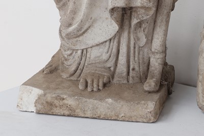 Lot 90 - A fragmentary Roman-style carved marble figure of a female