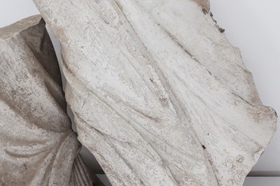 Lot 90 - A fragmentary Roman-style carved marble figure of a female