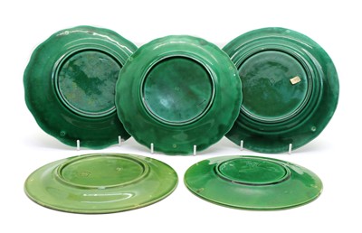 Lot 96 - A collection of Majolica pottery cabinet plates