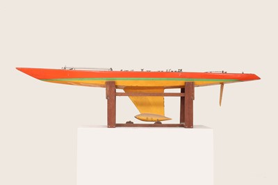 Lot 449 - A large model sailing twin-masted pond yacht