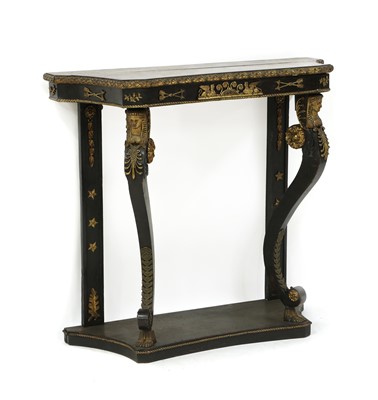 Lot 403 - An Empire faux rosewood and gilt mounted console table