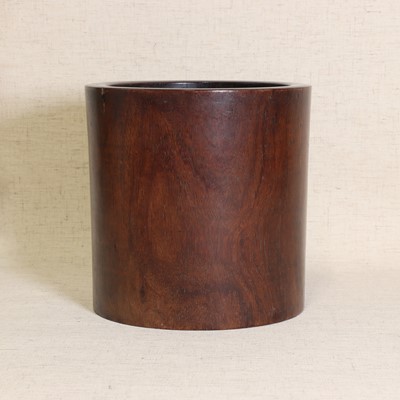 Lot 110 - A Chinese huanghuali brush pot