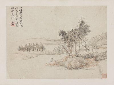 Lot 121 - Two Chinese gouache paintings