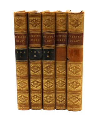 Lot 293 - BINDING: Large quantity including: Bray, W: Memoirs Of John Evelyn, 5 vols