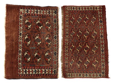 Lot 375 - A near pair of small hand-knotted Bokhara rugs
