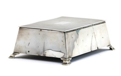 Lot 32 - A silver cigarette box