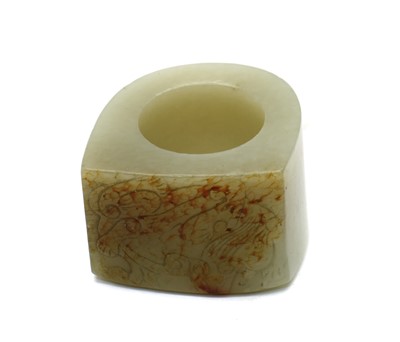 Lot 119 - A Chinese jade archer's ring