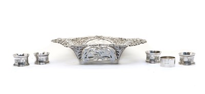 Lot 58 - A pierced silver dish