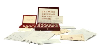 Lot 51 - A cased set of The Coronation Issue silver gilt stamps