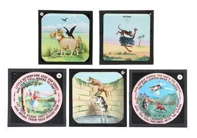 Lot 318 - Three boxes of printed magic lantern slides