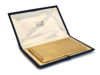 Lot 10 - A 9ct gold cigarette case