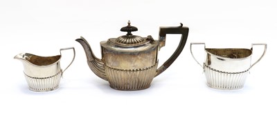 Lot 42 - An Edwardian silver three piece tea service