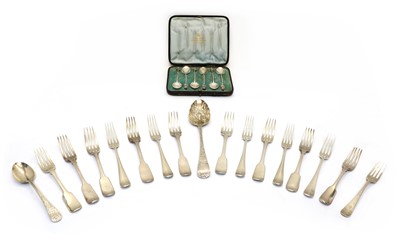Lot 45 - A collection of George IV and later silver flatware