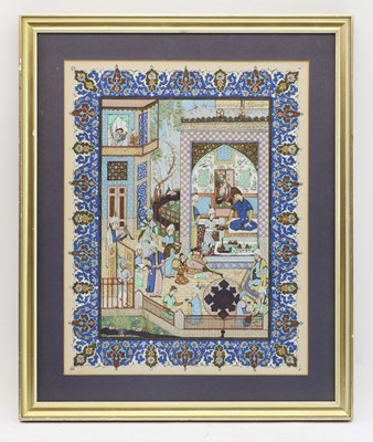 Lot 336 - A Moghul style court scene