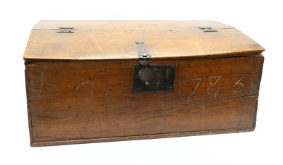 Lot 316 - An 18th century oak bible box