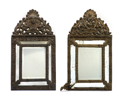 Lot 291 - A near pair of Dutch wall mirrors