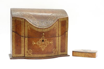 Lot 323 - A leather stationery box