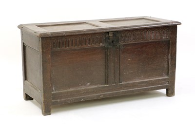 Lot 441 - An 18th century and later oak coffer