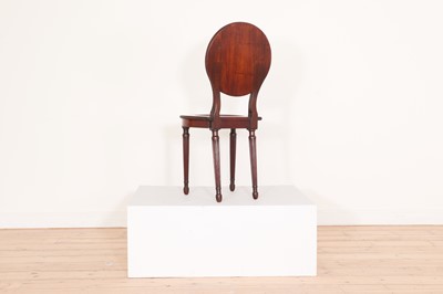 Lot 1 - A George III mahogany hall chair by Thomas Chippendale