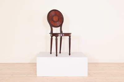 Lot 1 - A George III mahogany hall chair by Thomas Chippendale