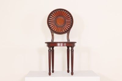 Lot 1 - A George III mahogany hall chair by Thomas Chippendale