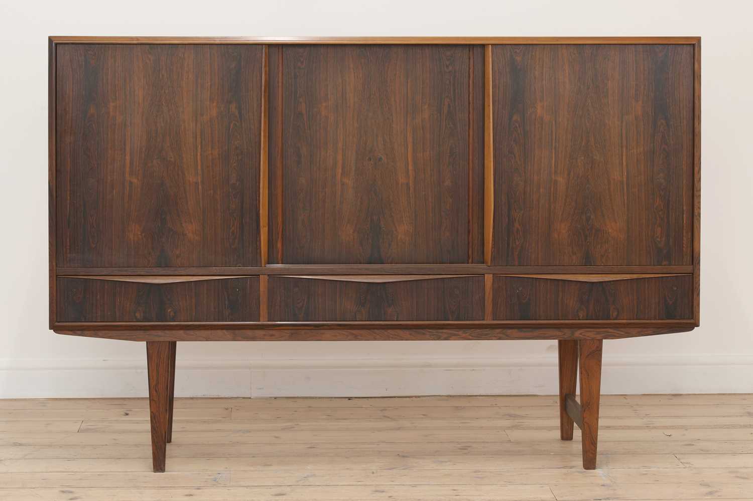 Lot 333 - A Danish rosewood highboard