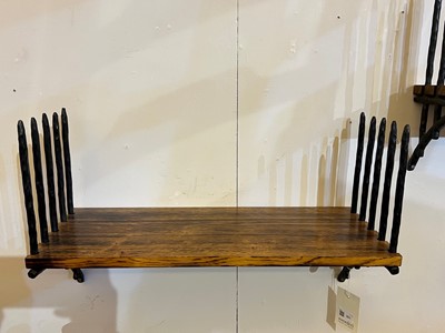 Lot 301 - A pair of modernist wrought iron étagères