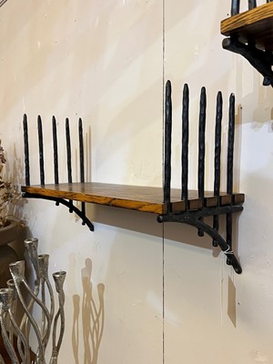 Lot 301 - A pair of modernist wrought iron étagères