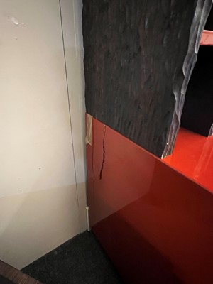 Lot 304 - A brutalist-style wall unit