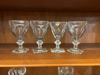Lot 243 - A suite of Baccarat 'Harcourt' pattern wine glasses