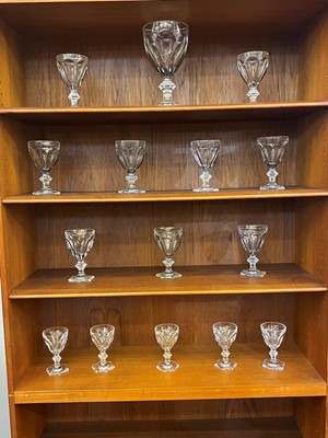 Lot 243 - A suite of Baccarat 'Harcourt' pattern wine glasses