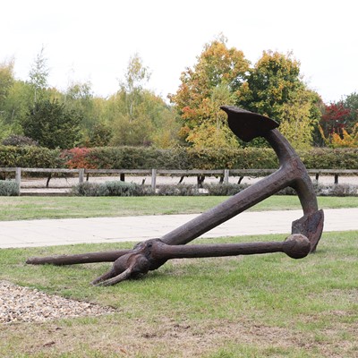 Lot 349 - A large iron ship's anchor