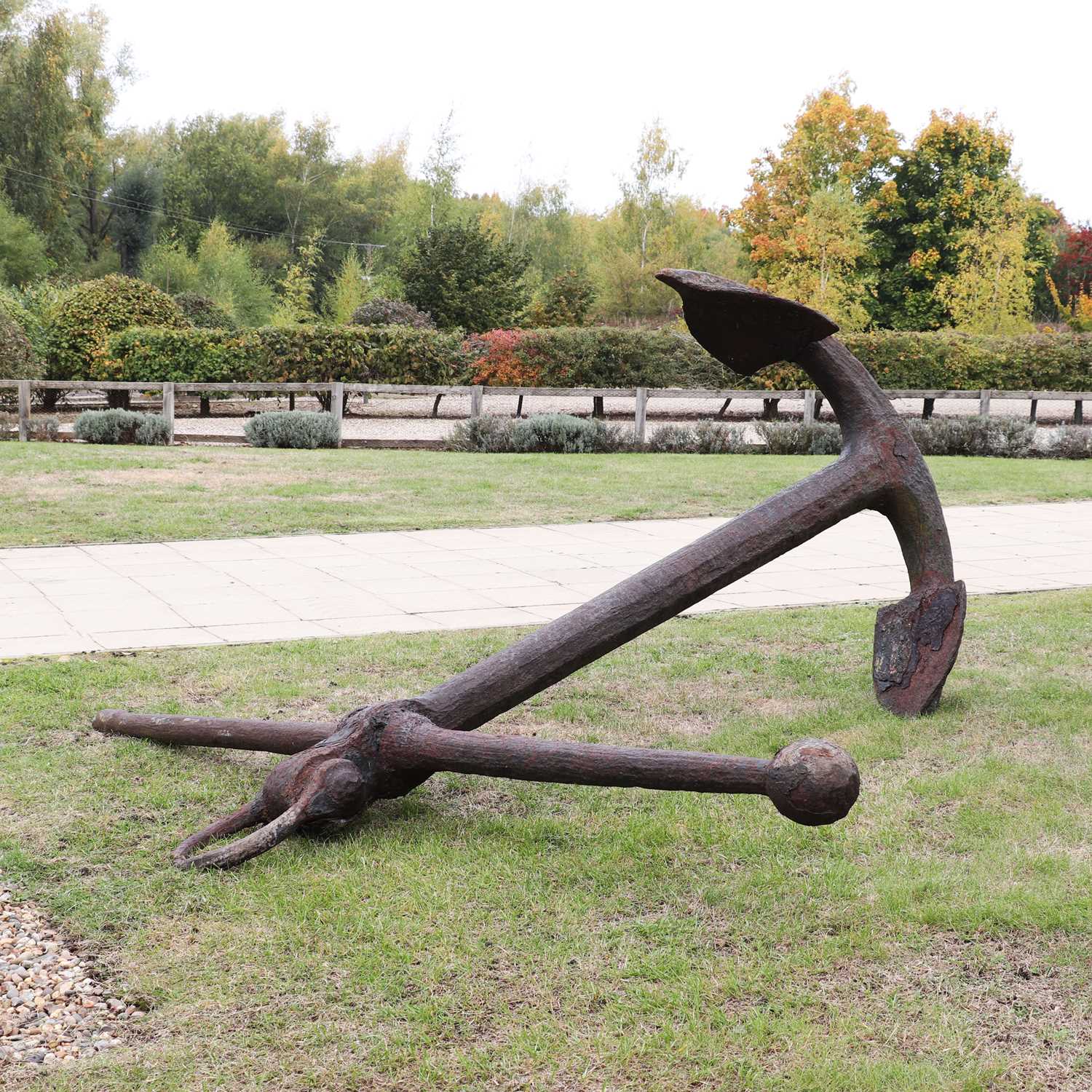Lot 349 - A large iron ship's anchor