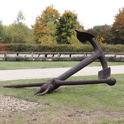 Lot 349 - A large iron ship's anchor