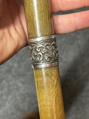 Lot 110 - A rhinoceros horn walking stick