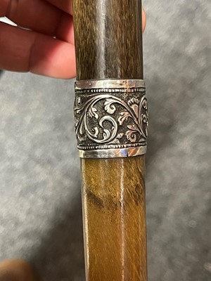 Lot 110 - A rhinoceros horn walking stick